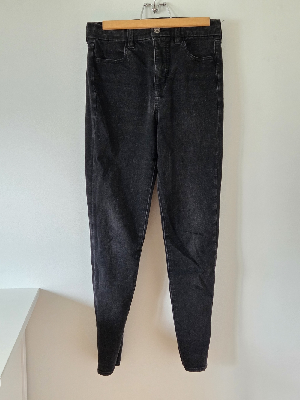 American Eagle The Dream Jean Black High Rise Skinny Jeans Size 4 Long